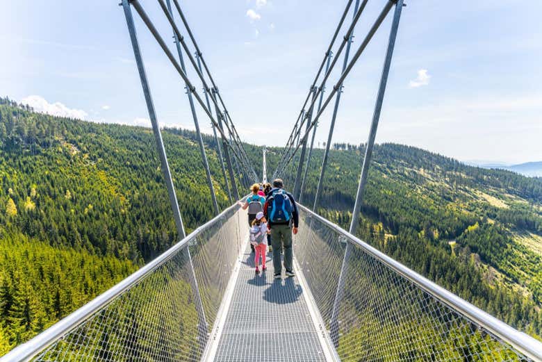 Caminhando pela Sky Bridge